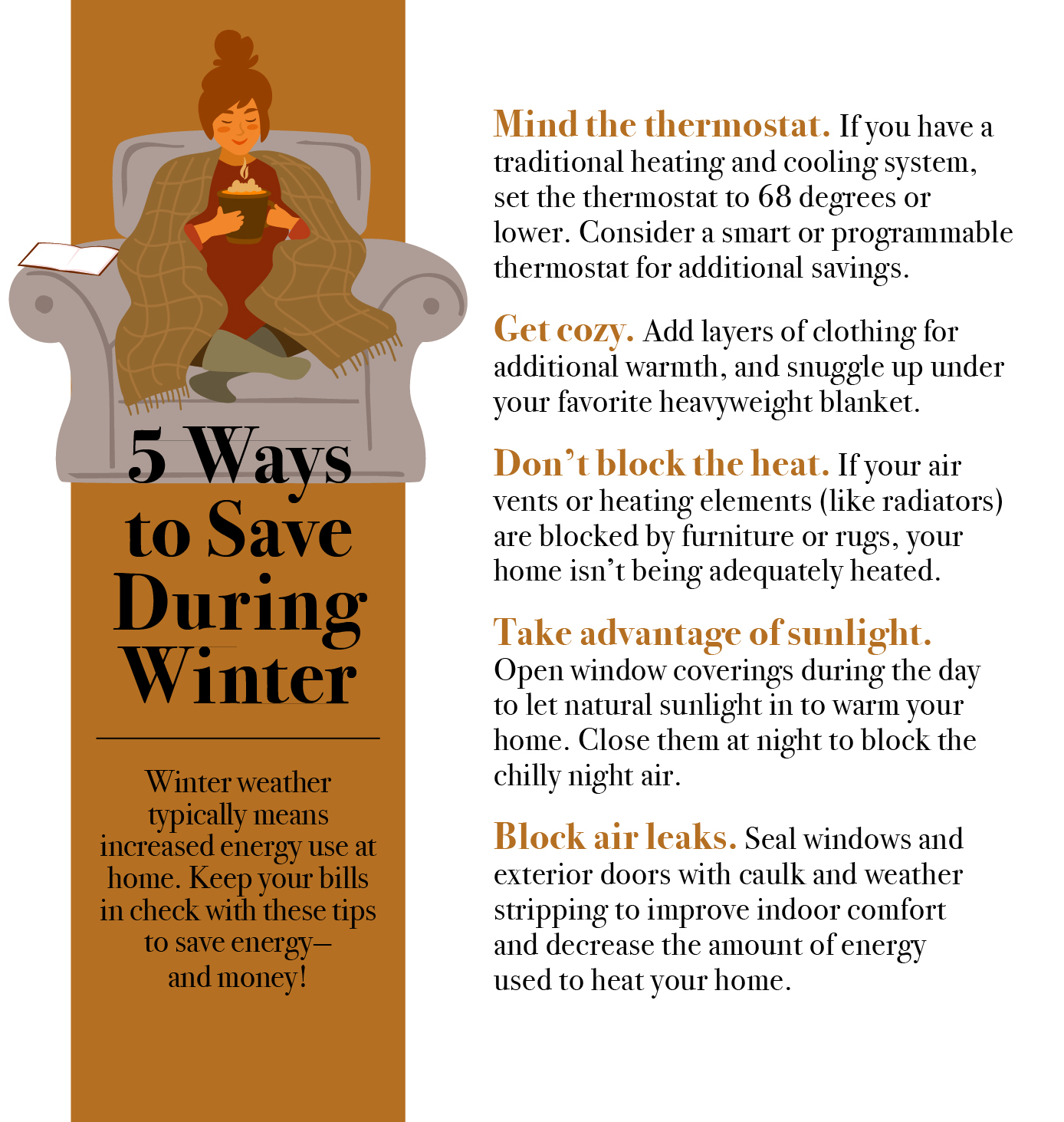 Simple ways to save energy this winter